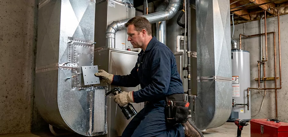 Supply and Return Plenum Repair in Franklin Township