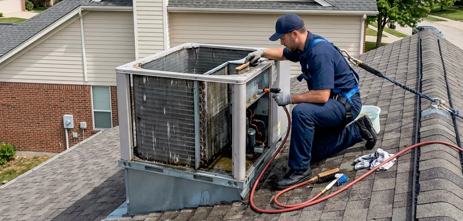Rooftop Unit Cleaning in Franklin Township